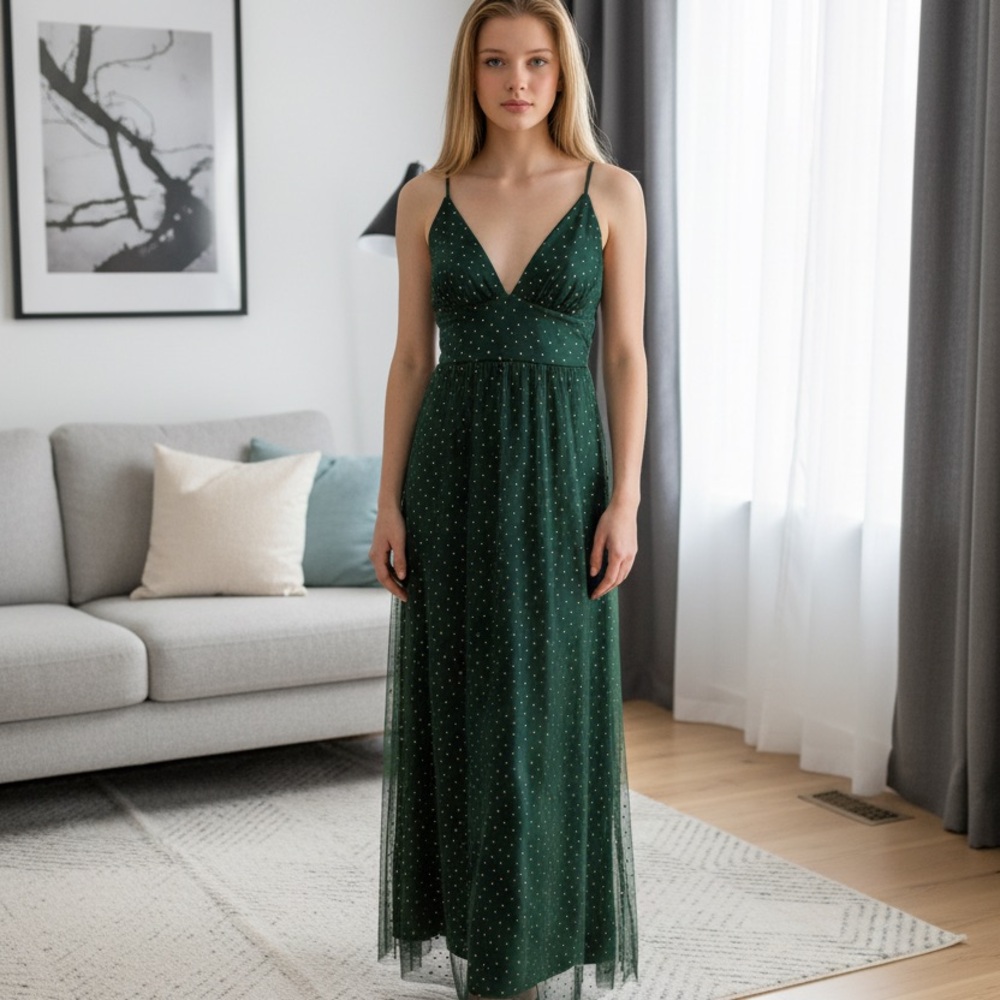 Elegant Green Evening Gown